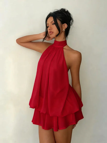 Vestido Curto Elegante Feminino Gola Alta – Look Sexy para Noite2026