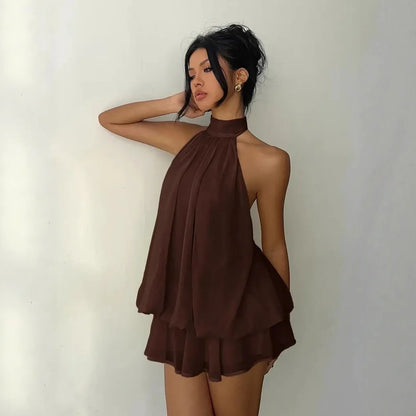 Vestido Curto Elegante Feminino Gola Alta – Look Sexy para Noite2026