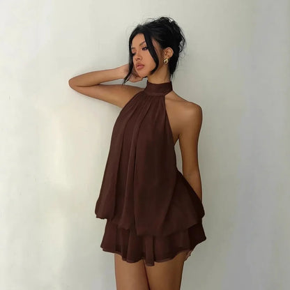 Vestido Curto Elegante Feminino Gola Alta – Look Sexy para Noite2026
