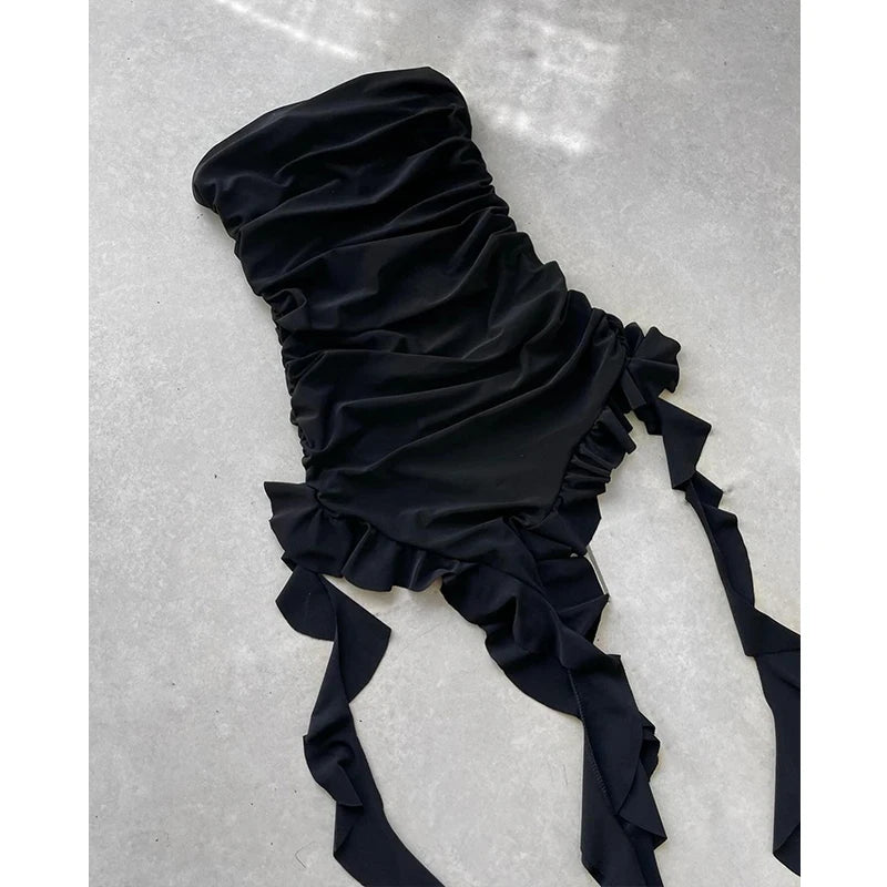 Vestido Midi Feminino Tomara que Caia com Fenda – Várias Cores Disponíveis