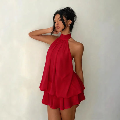 Vestido Curto Elegante Feminino Gola Alta – Look Sexy para Noite2026